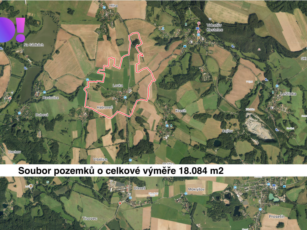 Prodej louky 18084 m², Vrbatův Kostelec