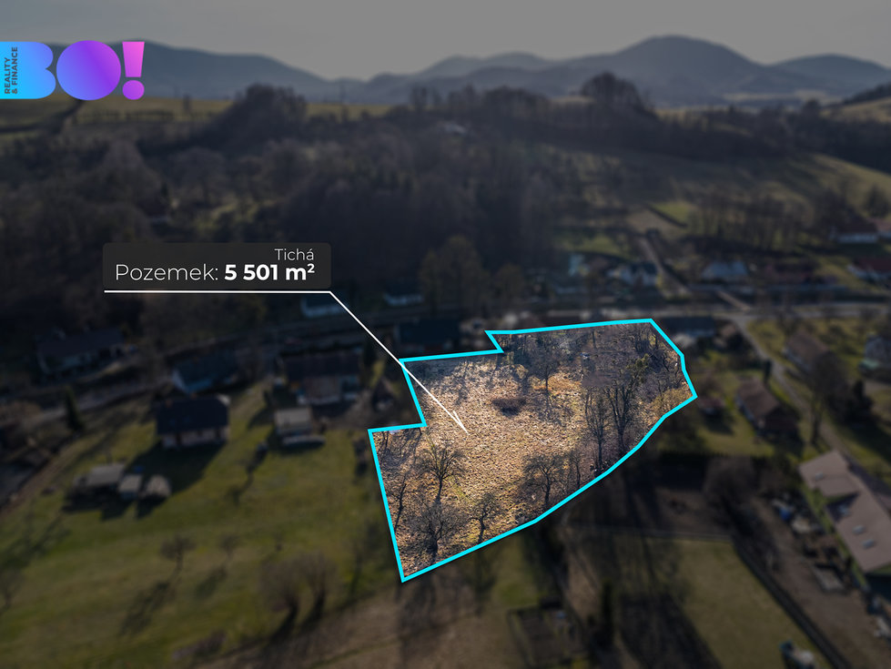 Prodej stavební parcely 5501 m², Tichá