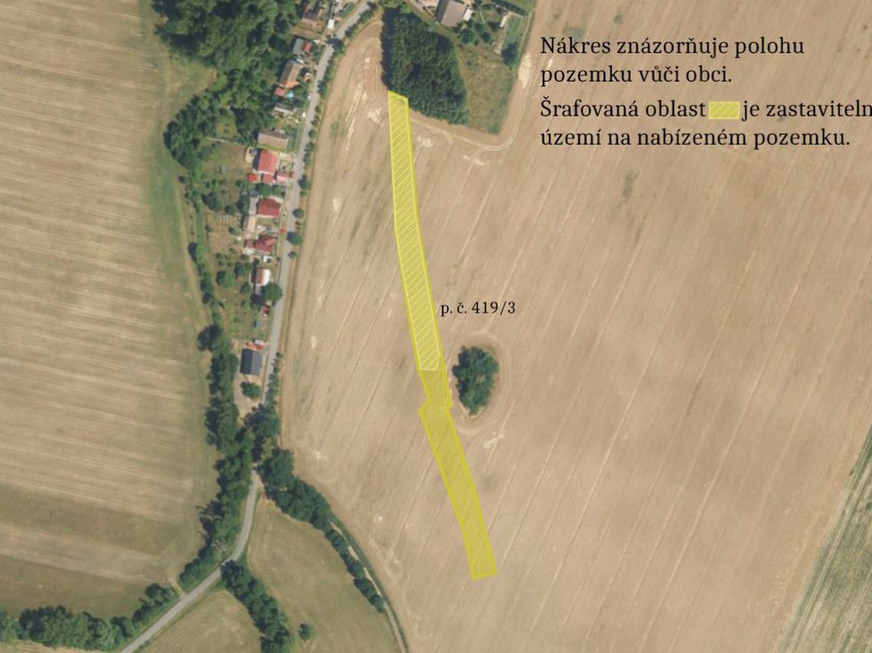 Prodej stavební parcely 5188 m², Stojice