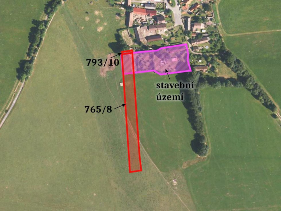 Prodej stavební parcely 4514 m², Plánice