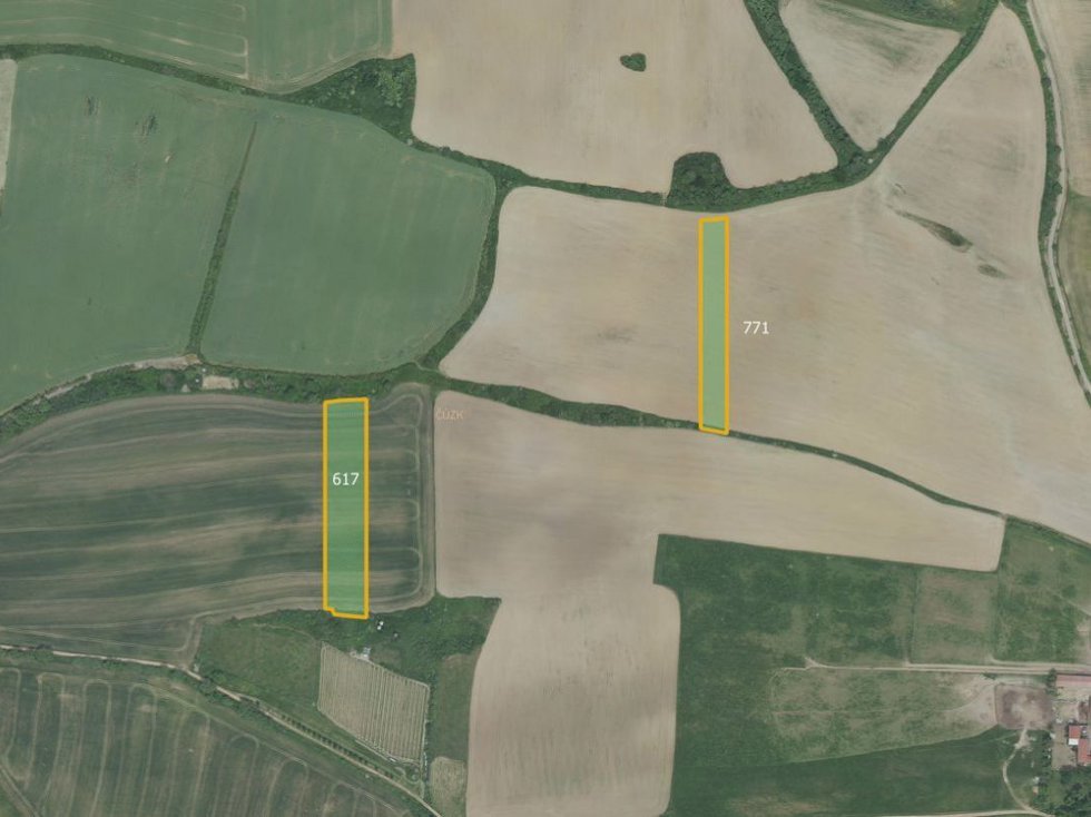 Prodej zemědělské půdy 7483 m², Otmíče
