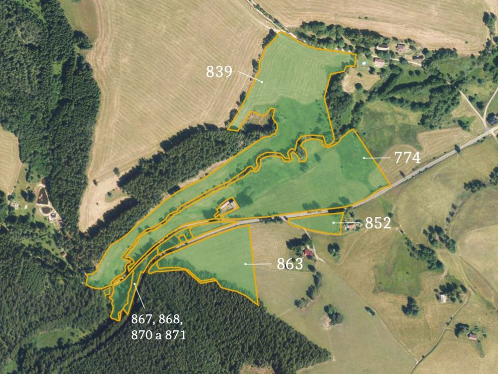 Prodej louky 36779 m², Kraslice