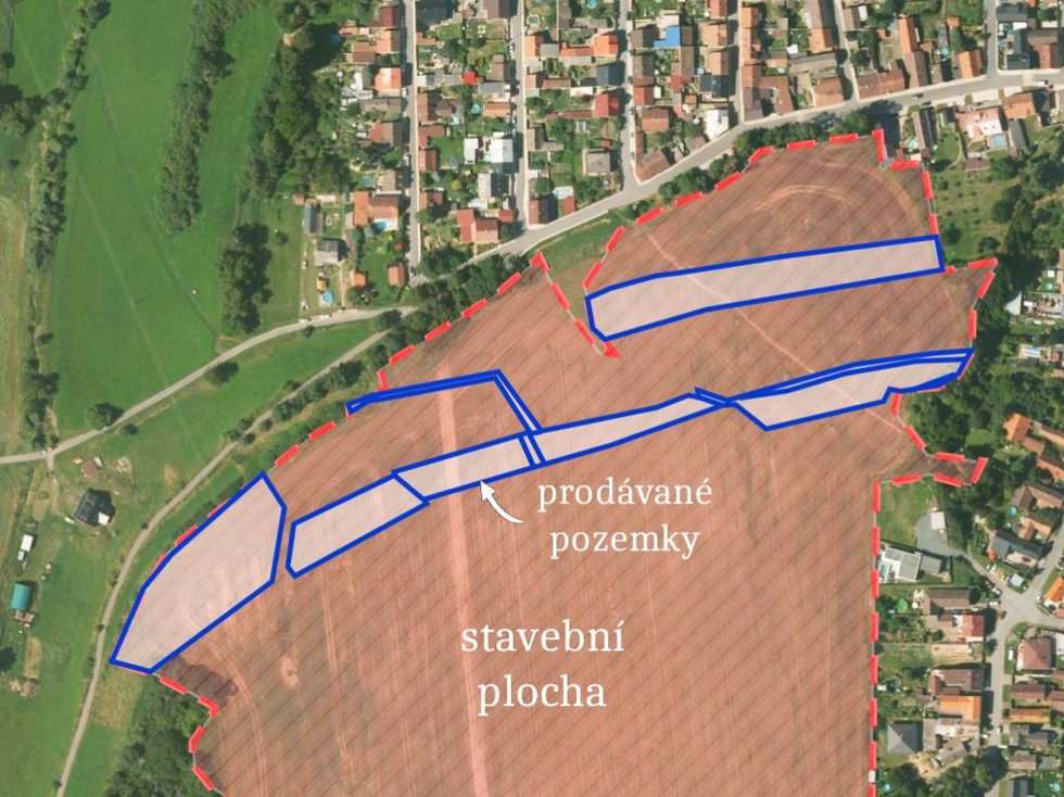 Prodej stavební parcely 13075 m², Tuchlovice