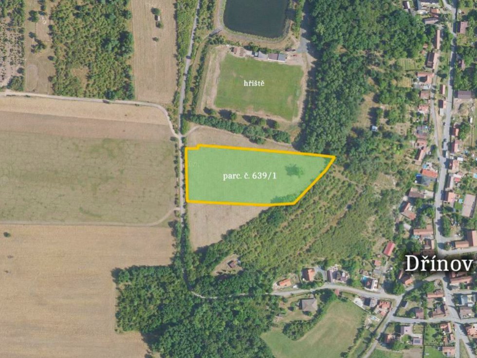 Prodej komerčního pozemku 1527 m², Dřínov