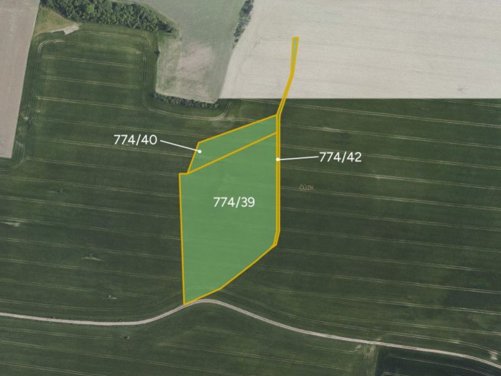 Prodej zemědělské půdy 18292 m², Křížkový Újezdec