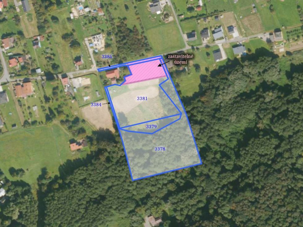 Prodej stavební parcely 12199 m², Doubrava
