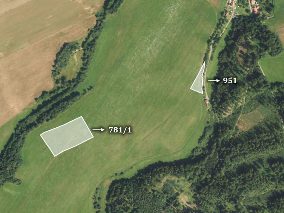 Prodej zemědělské půdy 16153 m², Drahany