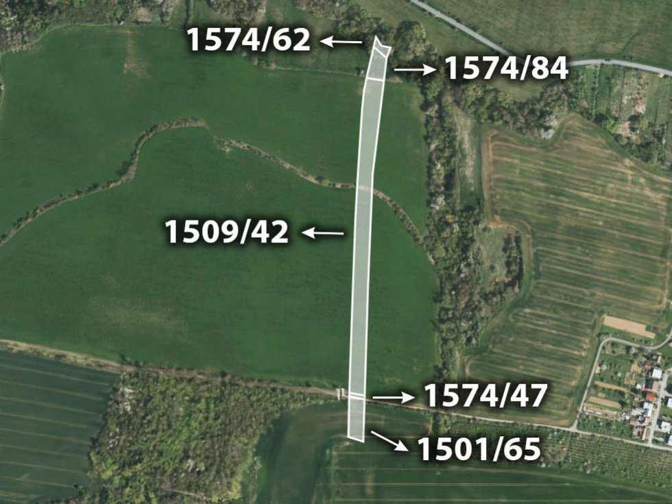 Prodej zemědělské půdy 16735 m², Medlovice