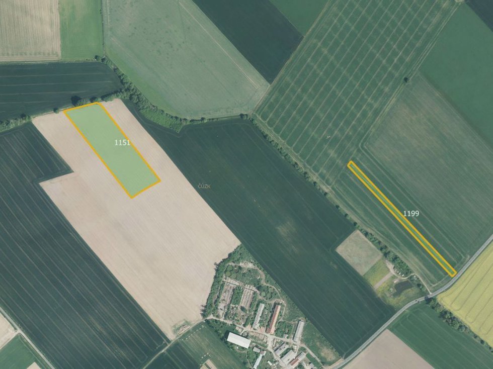 Prodej zemědělské půdy 33493 m², Jarohněvice
