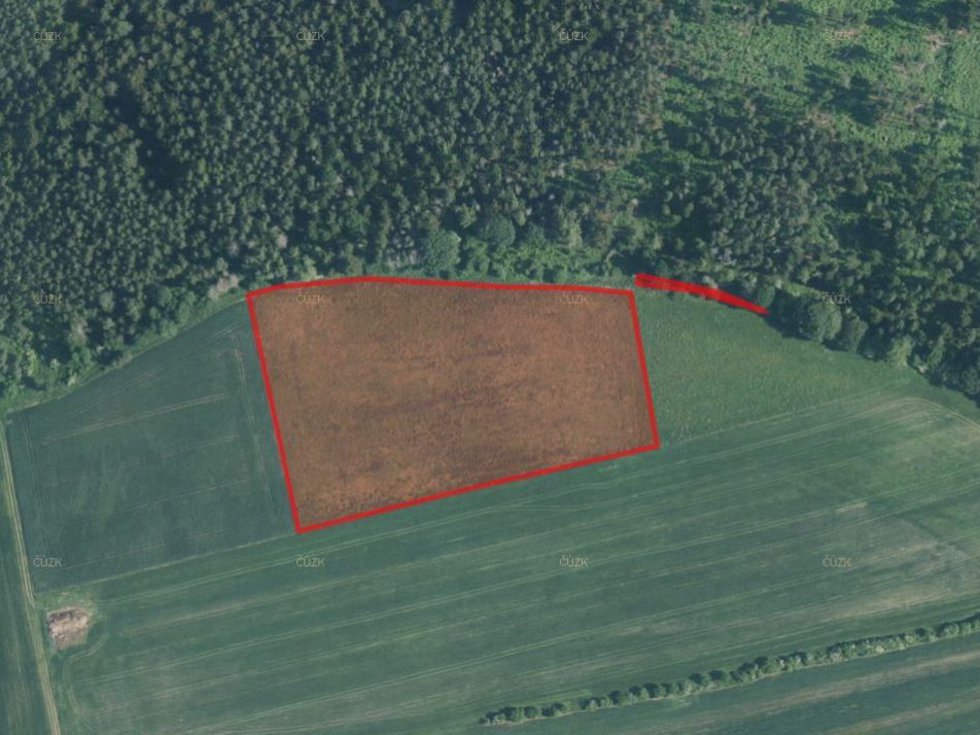 Prodej zemědělské půdy 25785 m², Kuřimské Jestřabí