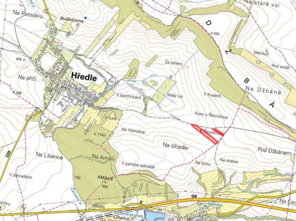 Prodej zemědělské půdy 5455 m², Hředle