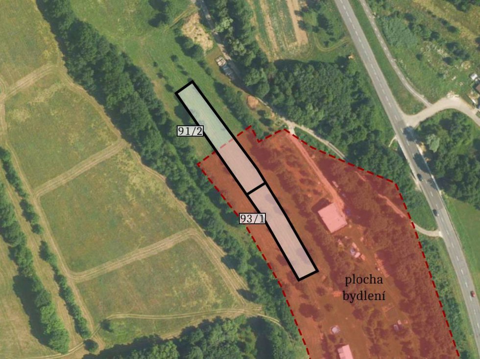 Prodej stavební parcely 928 m², Kaňovice