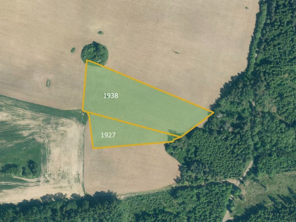Prodej zemědělské půdy 19147 m², Myslív