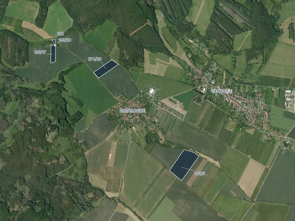 Prodej zemědělské půdy 16538 m², Vanovice
