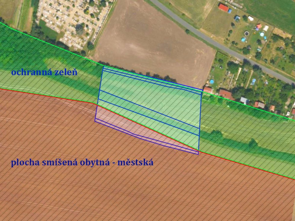 Prodej stavební parcely 4040 m², Budyně nad Ohří