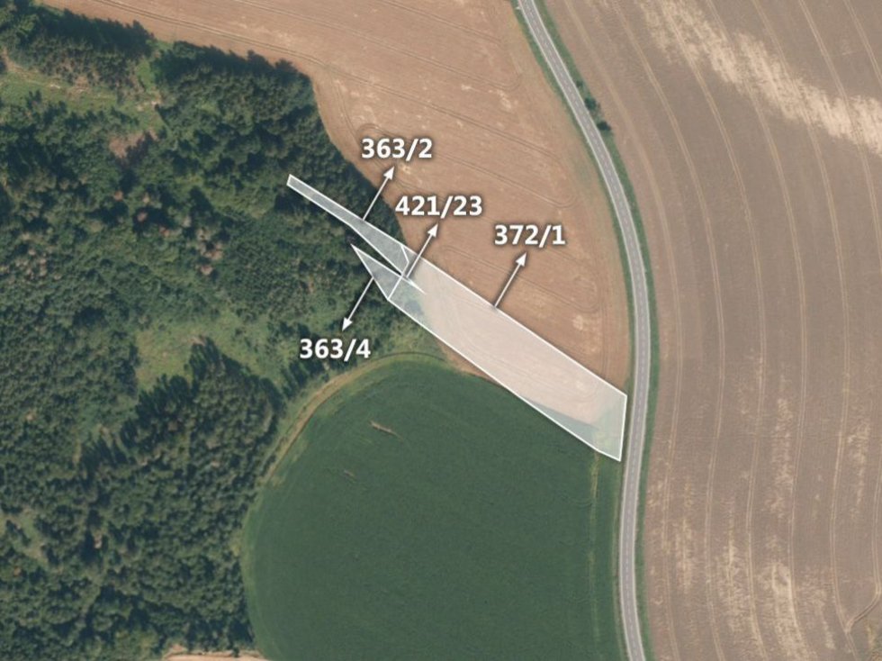 Prodej zemědělské půdy 5433 m², Městečko Trnávka
