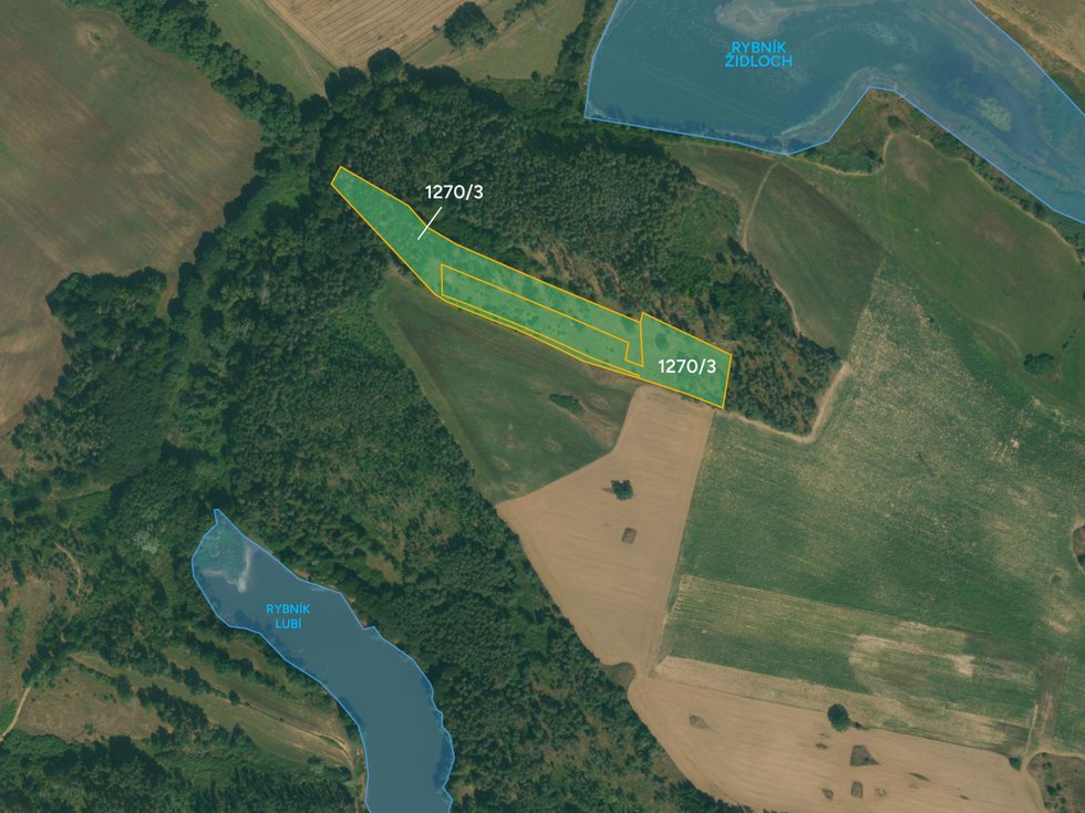 Prodej zemědělské půdy 14245 m², Třebíč