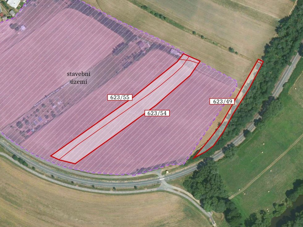 Prodej stavební parcely 6436 m², Zruč nad Sázavou