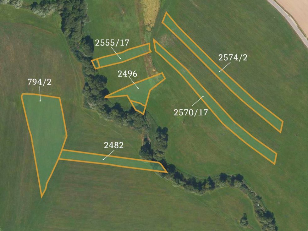 Prodej zemědělské půdy 38967 m², Milevsko