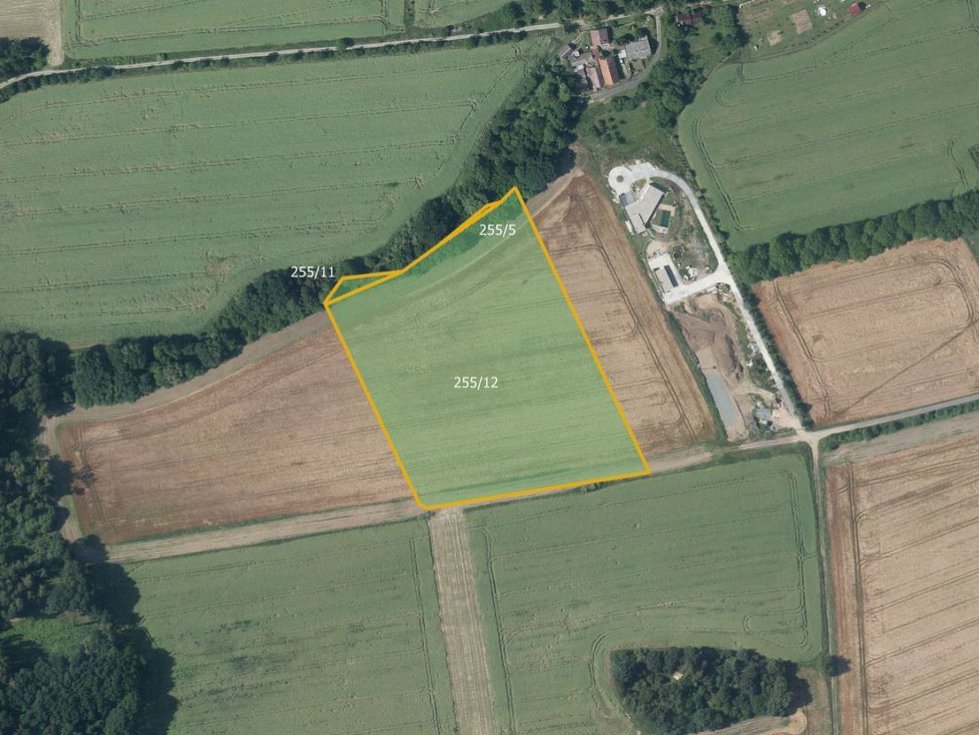 Prodej zemědělské půdy 23638 m², Palonín