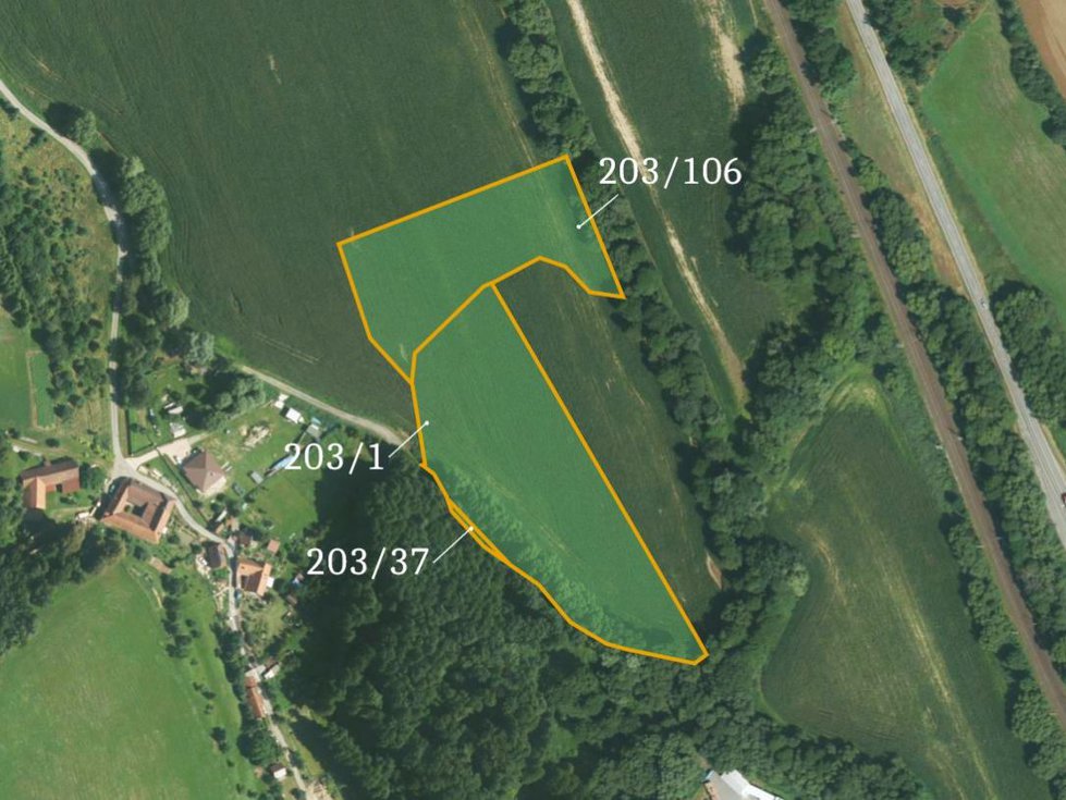Prodej zemědělské půdy 9739 m², Skrchov