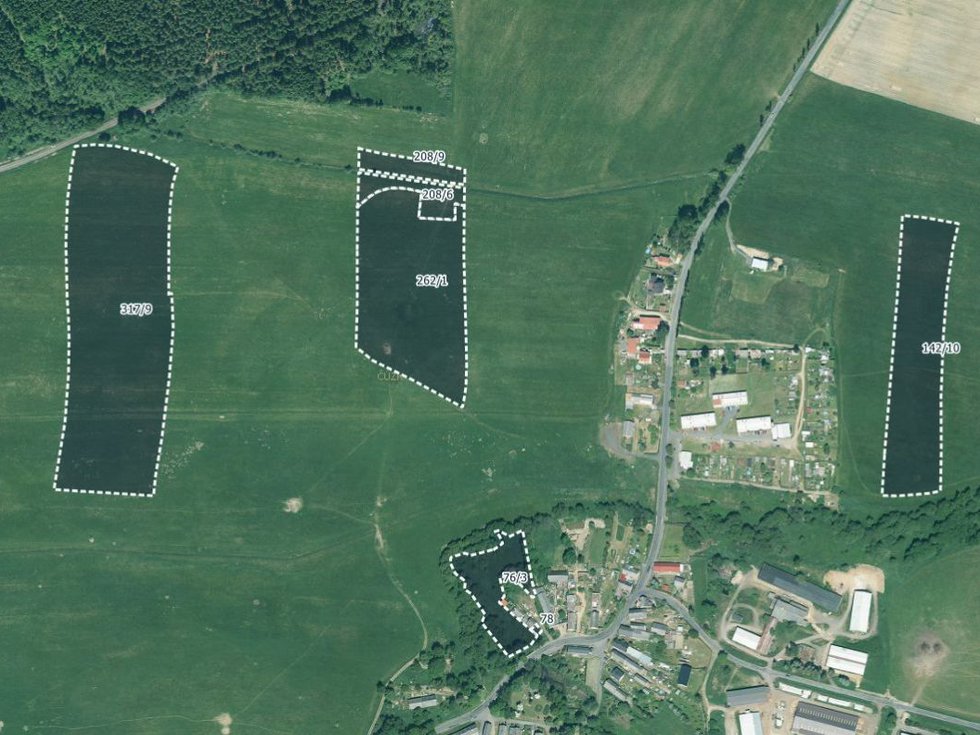 Prodej zemědělské půdy 33752 m², Toužim