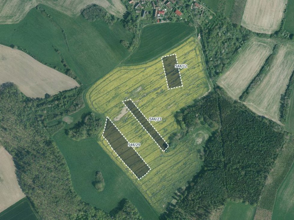 Prodej zemědělské půdy 11539 m², Kbel