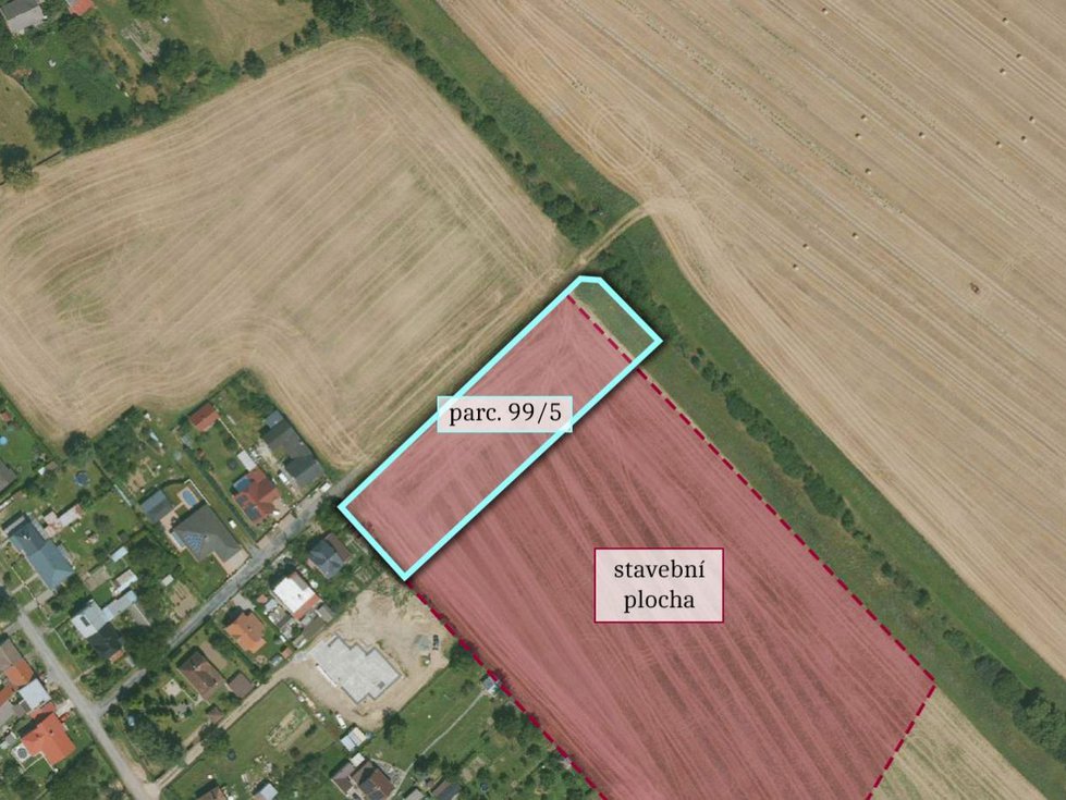 Prodej stavební parcely 1651 m², Litovel