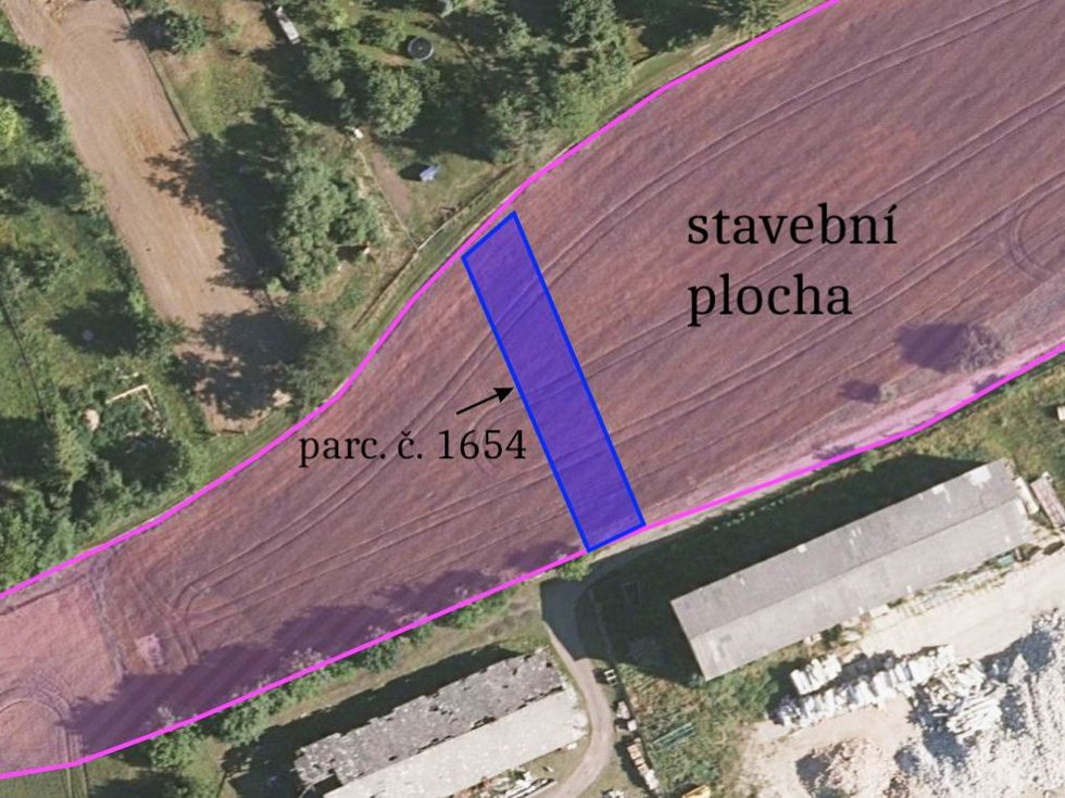 Prodej stavební parcely 430 m², Počenice-Tetětice