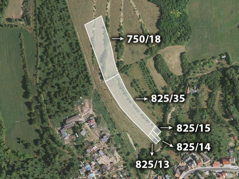 Prodej zemědělské půdy 9291 m², Tučapy