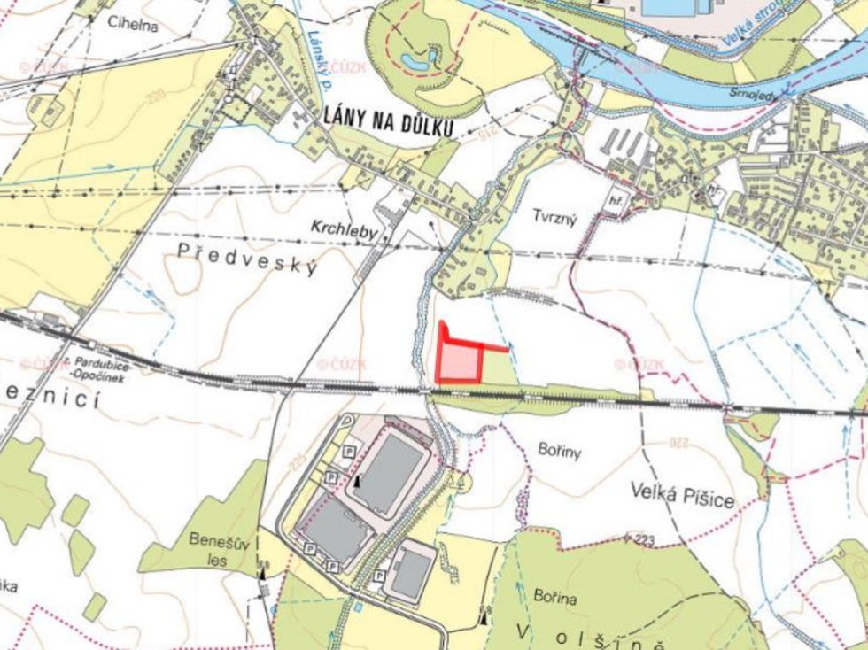 Prodej zemědělské půdy 19830 m², Pardubice