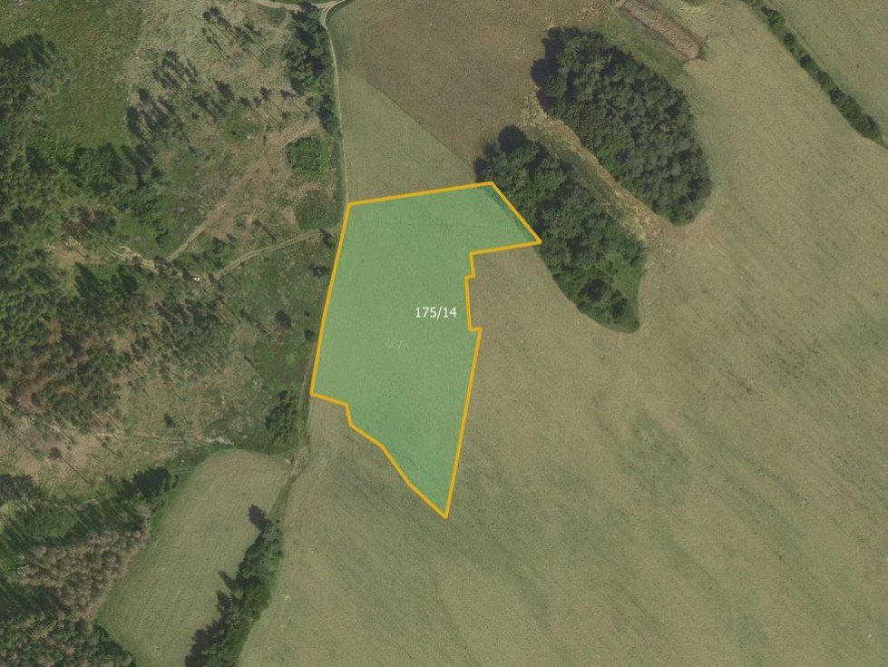 Prodej zemědělské půdy 11594 m², Věžná