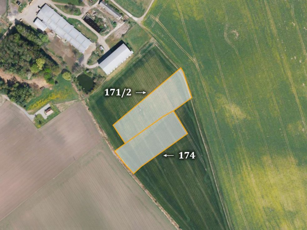 Prodej zemědělské půdy 11712 m², Jíkev