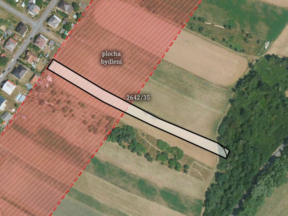 Prodej stavební parcely 3495 m², Zruč nad Sázavou
