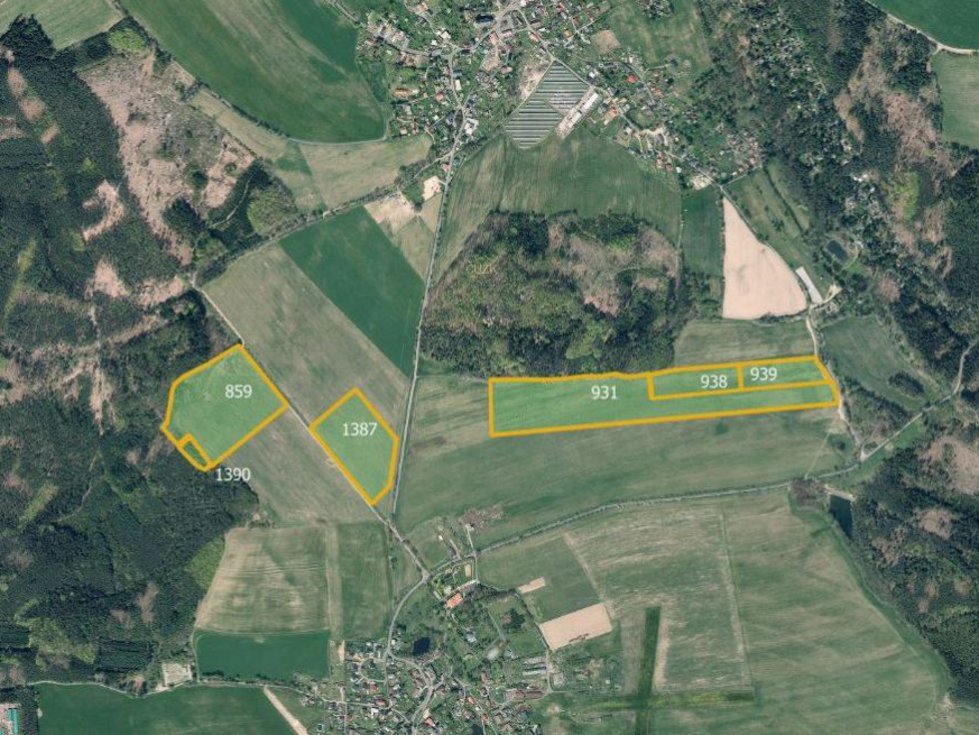 Prodej zemědělské půdy 46872 m², Bynovec