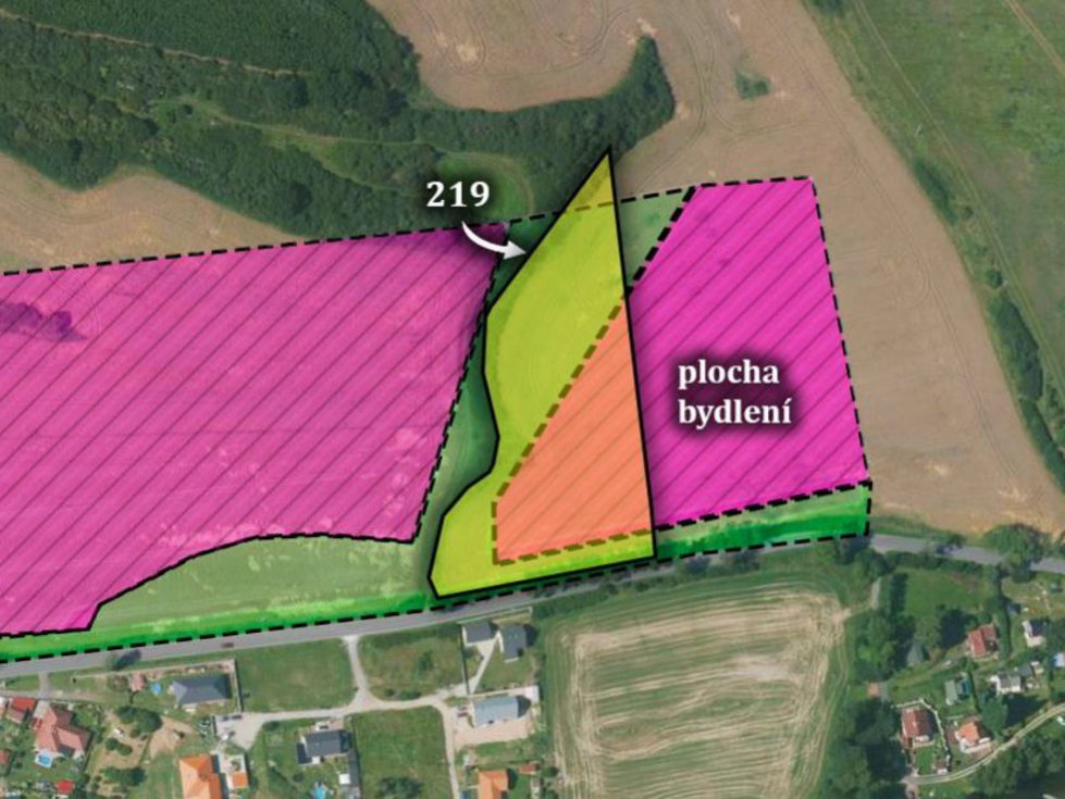 Prodej stavební parcely 5256 m², Kestřany