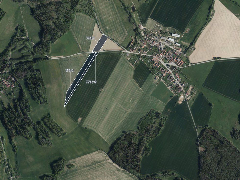 Prodej zemědělské půdy 13597 m², Mysletice