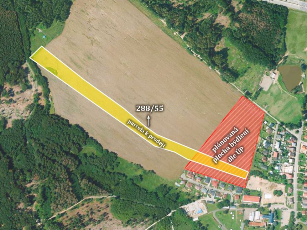 Prodej stavební parcely 7219 m², Jihlava