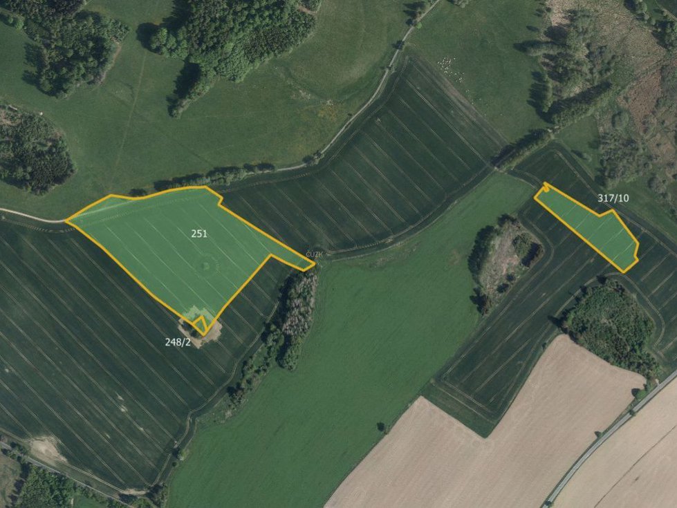 Prodej zemědělské půdy 68053 m², Řídelov