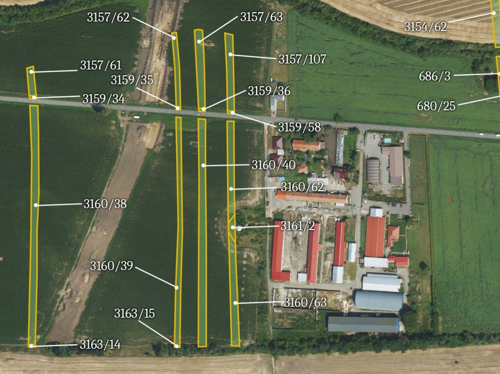 Prodej zemědělské půdy 6439 m², Prušánky