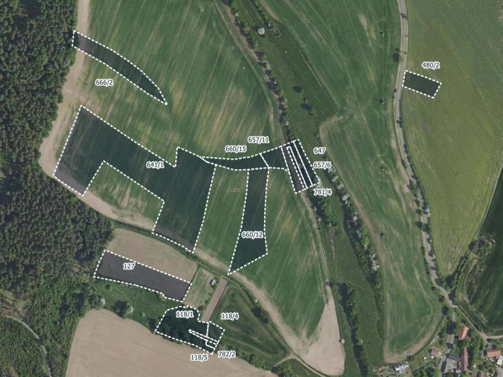 Prodej zemědělské půdy 72610 m², Oplany