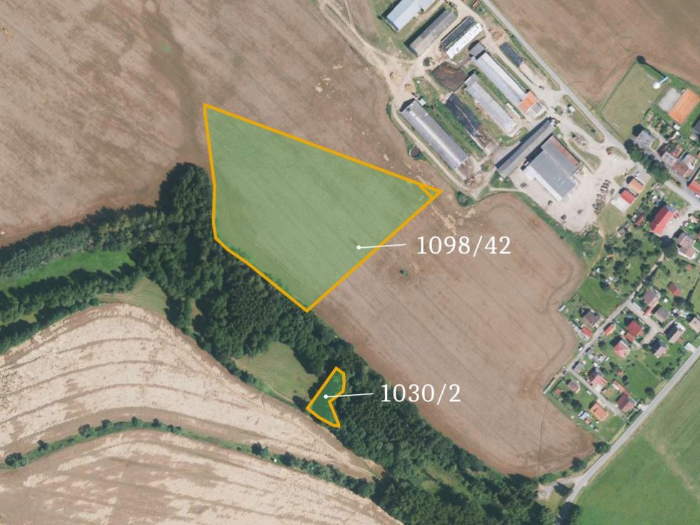 Prodej zemědělské půdy 23842 m², Šebířov