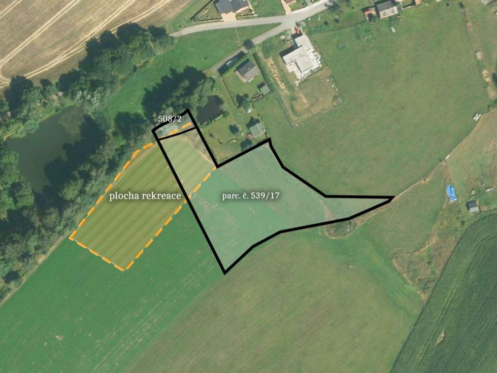 Prodej stavební parcely 5723 m², Jiřice