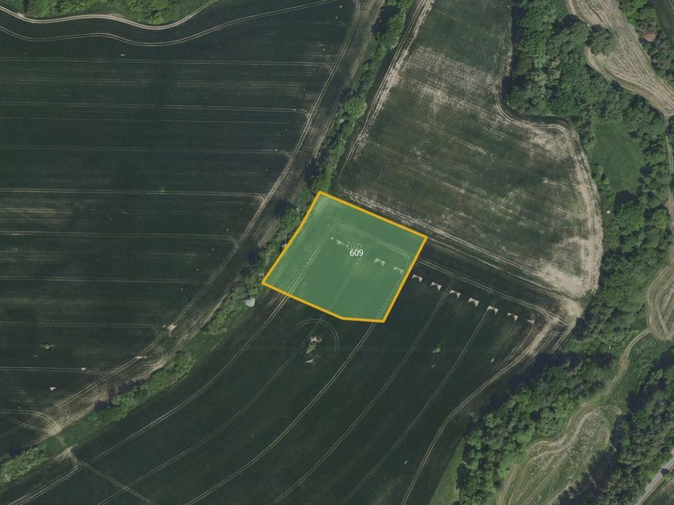 Prodej zemědělské půdy 3943 m², Chlístovice