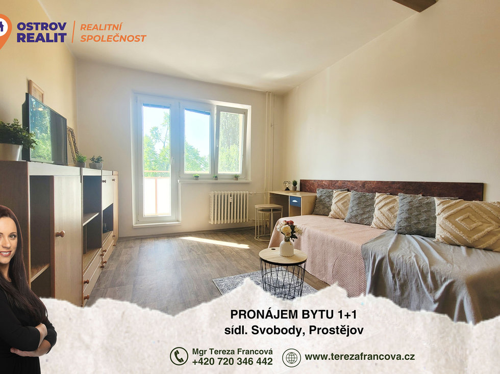 Pronájem bytu 1+1 36 m², Prostějov