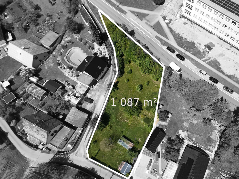 Prodej stavební parcely 1224 m², Hrabišín