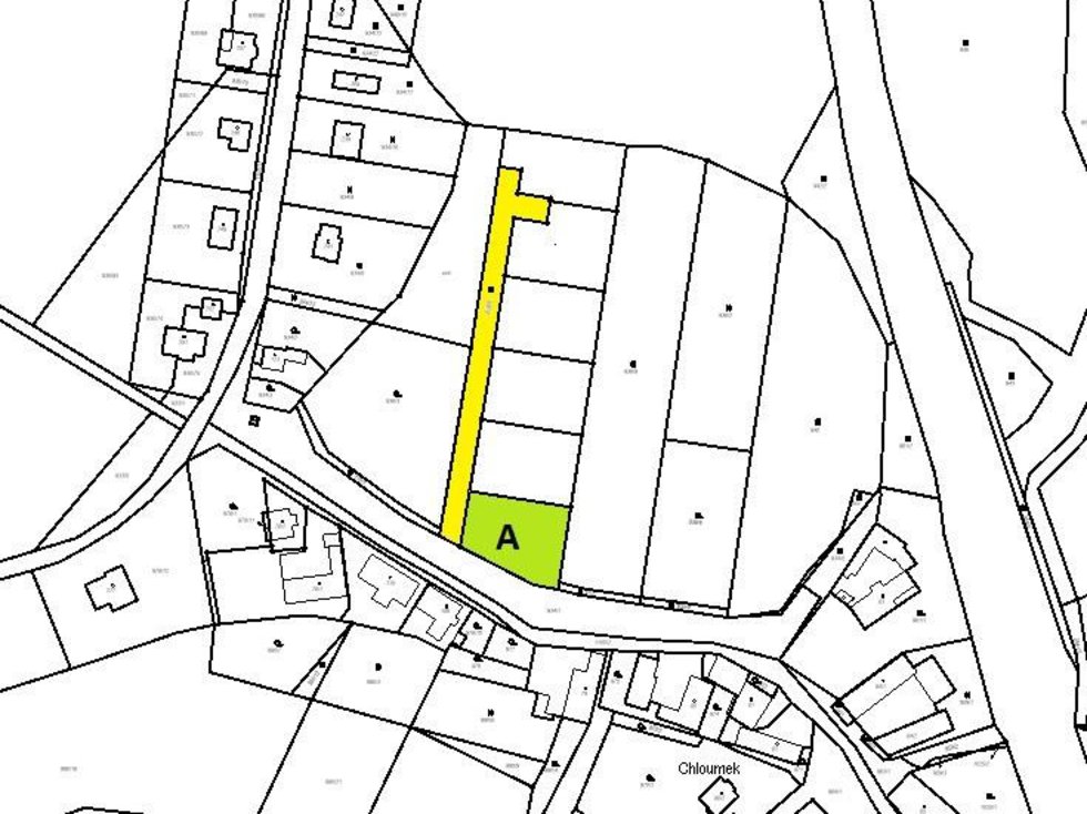 Prodej stavební parcely 1000 m², Újezd u Chocně