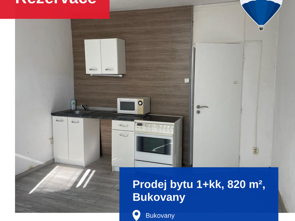 Prodej bytu 1+kk, garsoniery 820 m², Bukovany