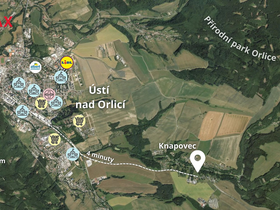 Prodej stavební parcely 2867 m², Ústí nad Orlicí
