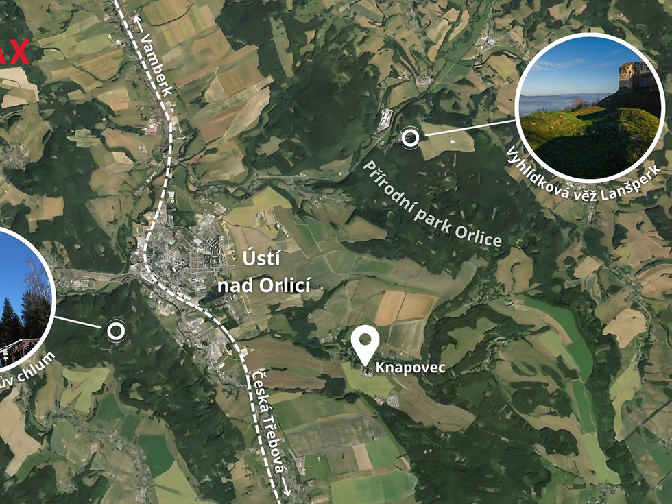 Prodej stavební parcely 2674 m², Ústí nad Orlicí